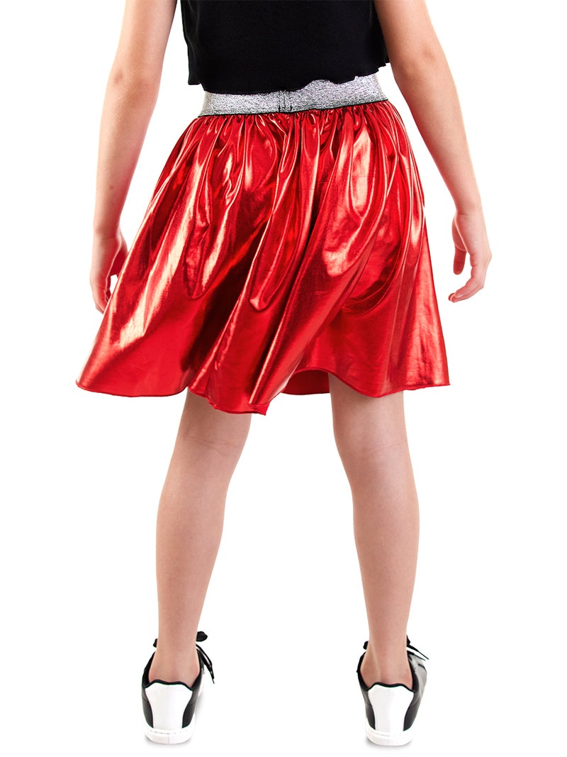 Denokids Metallic Red Foil Girl Skirt - Image 2